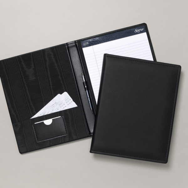 Black Leather Padfolio with notepad