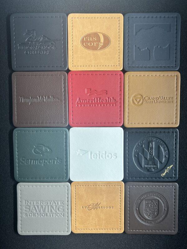 Handcrafted Leather Coasters Personalized